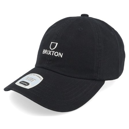 Brixton - Schwarz unconstructed Cap - Alpha Black/White Rinse Dad Cap / Unconstructed @ Hatstore
