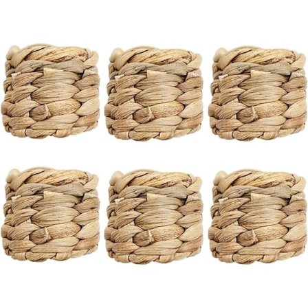 6 Servietringer, rustikke servietringer, dekorative servietringer, bord-servietringer, kompatibel borddekorasjon, bryllup, fest