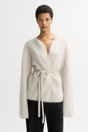 Soft Goat - Brushed cardigan - Women cashmere sweater - XS - Chalk