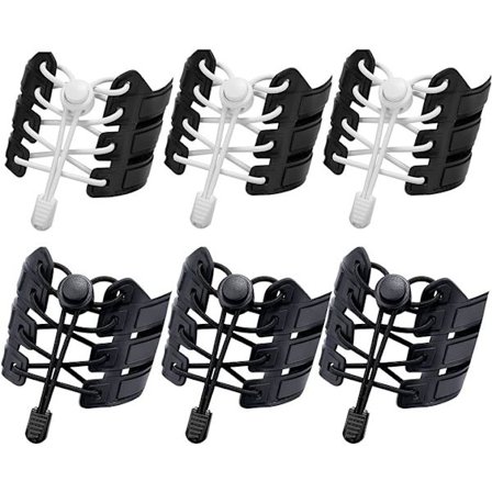 6 Par Elastiske Skolister for Voksne & Barn - Ingen Knuter - Lo