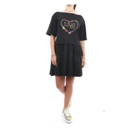Love Moschino Short dress , Zwart , Dames , Maat: S