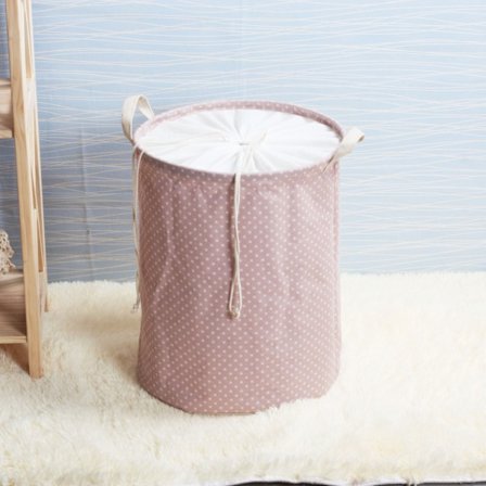 1 stk. (Rosa 35x45) 18-tommers store organiseringskurve til opbevaring af tøj, vasketøjskurve med snøre, sammenklappelig vasketøjspose, 