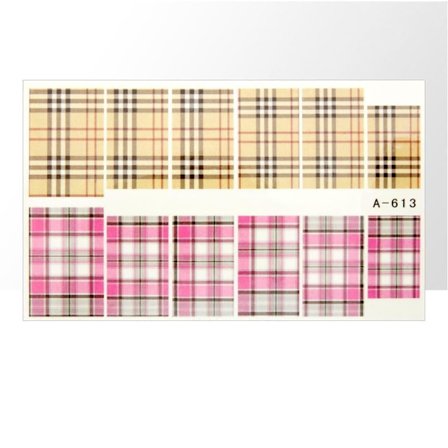 Vattendekaler - Rektanglar - A613 - För naglar