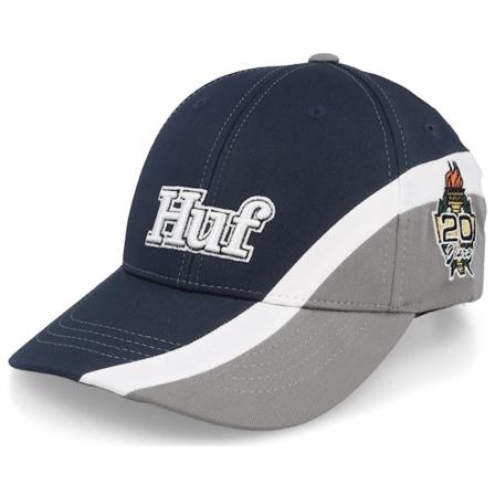 HUF - Blauw adjustable Cap - Daytona 6-panel Cv Navy Adjustable @ Hatstore