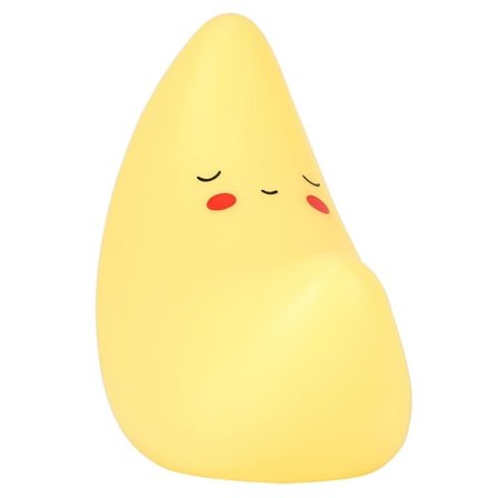 Silikon Gul Söta Måne Form LED Nattljus Dekoration Lampa KLB