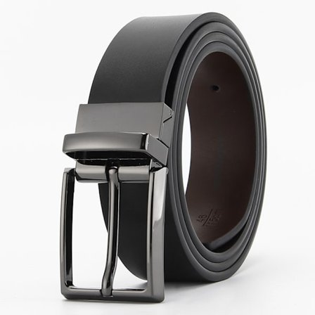 Komfort Reversibel Klassisk Dressbelte for Menn i Italiensk Toppskinn - Ekte Reversibelt Dressbelte med Roterende Spenne