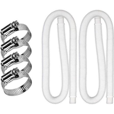 Ersättningsslang för pool - 32 mm - 1,5 m - 4 klämmor - Läckagesäker