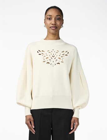 YAS Yasfiraz Ls Knit Pullover S. - Cream - S