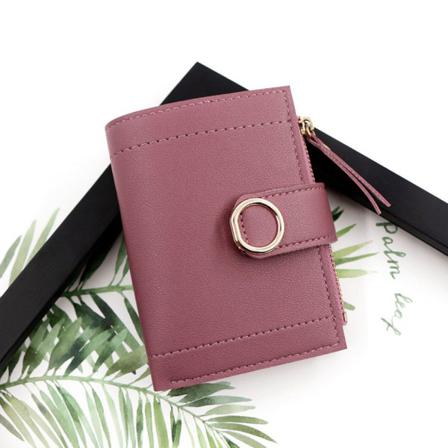 Kvinnor Kort Plånbok Damer Clutch Väska Rose Red