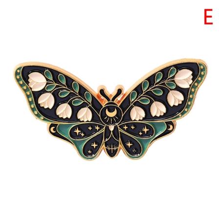 Retro Butterfly Moth Emaljebrosje tegneserie Insektmerker Lapel - Perfet E