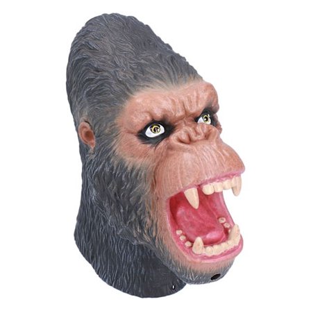 Livagtig Stor Abe Hånddukke Dyr Lyd Legetøj Børn Fødselsdagsgave Sort