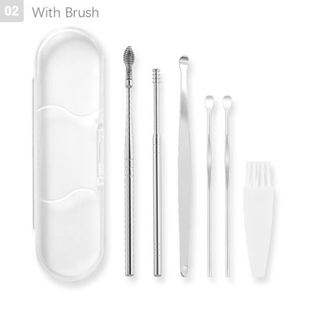 5-9 stk./sett Ørevoksfjerner Ørerensesett Øreplukker Øreplukker Ørerenseskje Ørepleie Renseverktøy for voksne Ørepleiesett