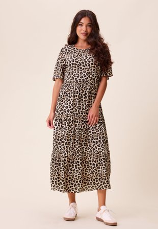 Happy Holly - Butterfly Sleeve Viscose Midi Dress - 32/34