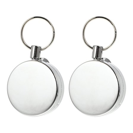 2 st Retraktila Badgehållare Praktiska Badge-rullar Id-kort Hållare Med Nyckelring