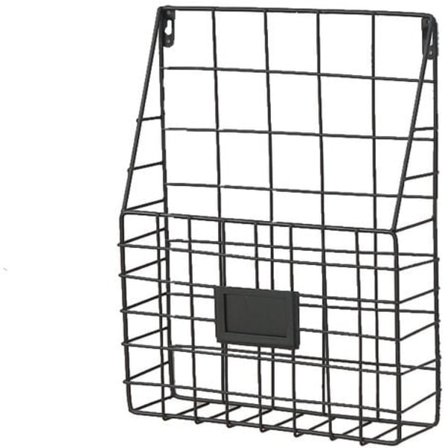 1 stk. væghylde magasinholder/magasinhylde aviskurv væg magasinholder (sort)