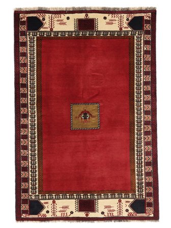 Orientalsk Ghashghai Fine Teppe 127X188 Mørk Rød/Svart (Ull, )