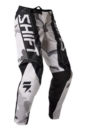 Pantaloni Motocross Shift White Label alb/Camo 32