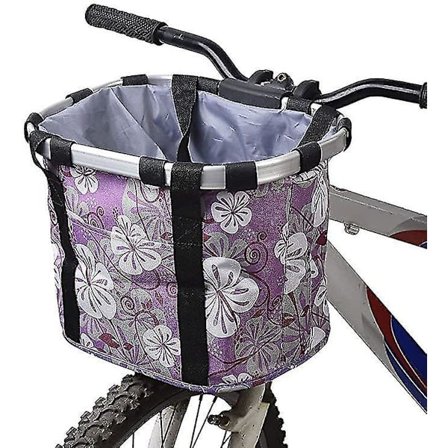 Avtakbar sykkelkurv for kjæledyr, forsynt med lerret