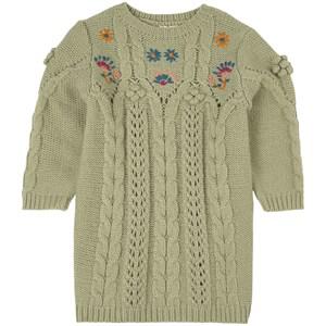 Kids - Louise Misha Khaki Rejana Knit Dress 8 Years - Dresses - 8 years - Green - Mädchen