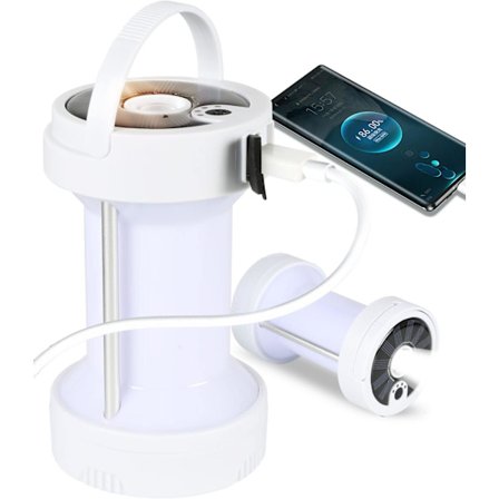 1800mah Oppladbar Hvit Solcelle Camping Lys Batteridrevet LE