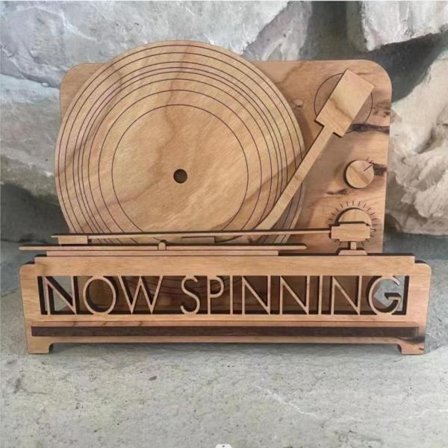 Albumställ Record Display Stand LIGHT BROWN LIGHT BROWN