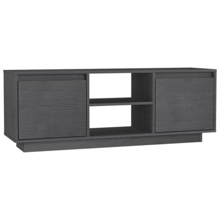 vidaXL Tv-bänk grå 110x30x40 cm massiv furu grå