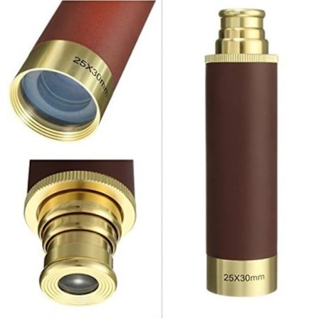 25x30 Pirat Messing Teleskop