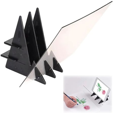 Optisk Tegneprojektor, Tegneprojektor med Akryl, Bærbar Skitseprojektor, Optisk Tegnebræt, Tegneværktøj til Børn, Voksne, B