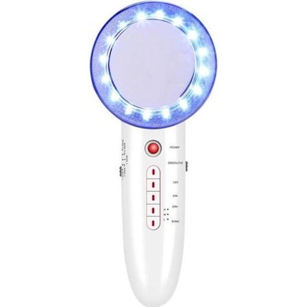Maskin Skönhet Ansikte Ultraljud Joner LED Ljusterapi Massageapparat 6 i 1 - CWU