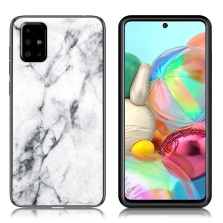 Fantasy Marble Samsung Galaxy A71 kuoret - Valkoinen