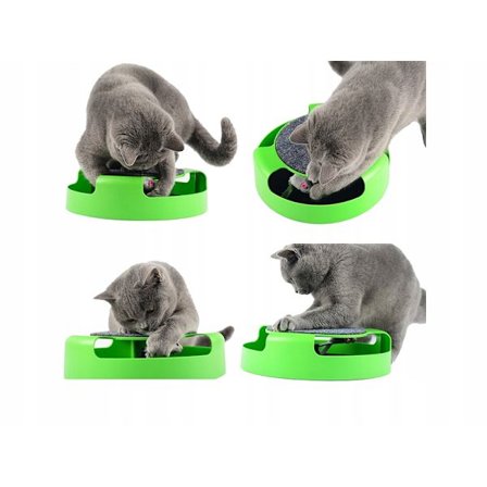 2-i-1 Kattleksak med Mus och Klösbräda - Perfekt för Din Katt