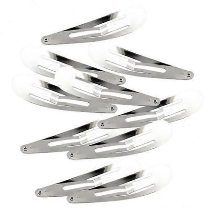 3x10 stk Sølv Metall Hårnåler Hårspenner Snap Barrette Vanndråpe Design 7cm