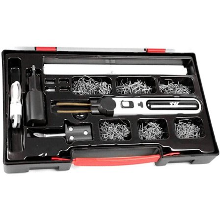 Bærbar plast svejsemaskine kit til revnereparation, varm hæftemaskine skæreværktøj med lys, kompatibel med plastpaneler