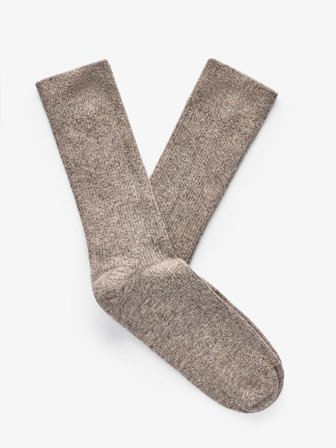 John Henric Men's Braune Gerippte Socken Size Onesize