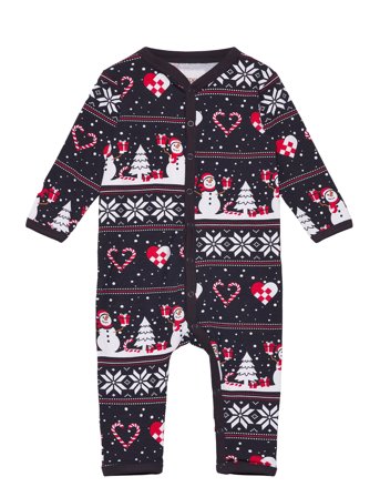 Happy Seasons | Christmas Heart Jumpsuit Navy Baby | 62