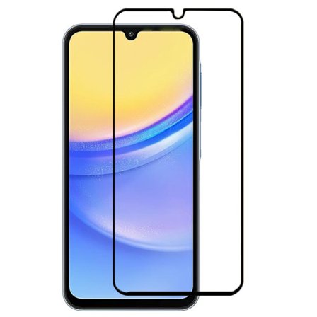 2-PAK SKALO Samsung A15 5G FULL-FIT Hærdet Glas Skærmbeskyttelse - Sort