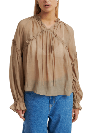 Second Female Tundra Blouse Blusar Dam Beige L