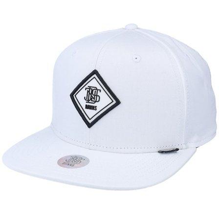Djinns - White snapback Czapka Z Daszkiem - Brushed Twill White Snapback @ Hatstore