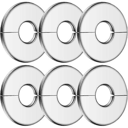 Stykker Radiatorrørsdækning i Rustfrit Stål, 34 mm Sølv Vandhane Roset, VVS-rørsdækning, Ventildæksel, til Brusere, Rør, Vandhaner - Perfekt