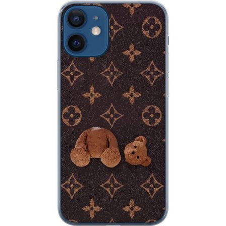 Yhteensopiva Puhelinkuori Apple Apple iPhone 12 Graafinen monogrammikuvio, jossa taiteellisesti muotoiltu nalle