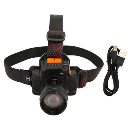 LED Pandelampe Super Lys Vandtæt Letvægts USB Genopladelig til Udendørs Natfiskeri