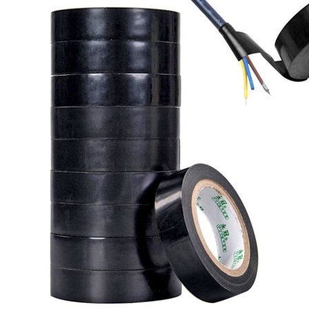 2-Pak - Eltejp / Tape 16 mm x 10 m – Sort