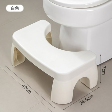Hot Sale Ny Opgraderet Fortykket Toilet Skammel - Lindrer Forstoppelse hvid