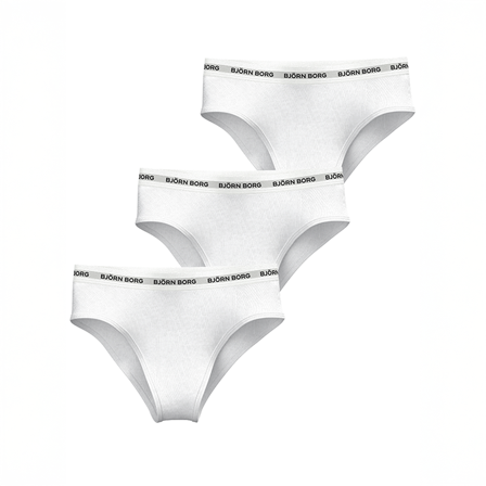 Björn Borg Logo Highwaist Brief 3p, Svart
