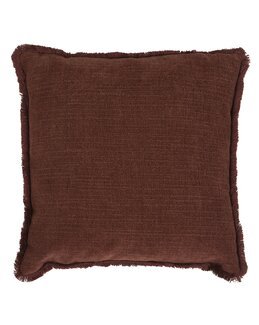 Pudebetræk Danny ensfarvet med frynser 1-pak Vinrød