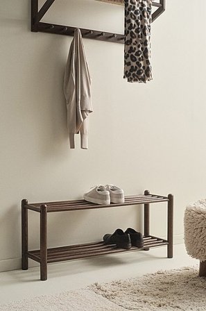 Jotex - Półka Na Buty Dąb z ciemną bejcą - OSLO - Kup Półka na buty firmy Jotex