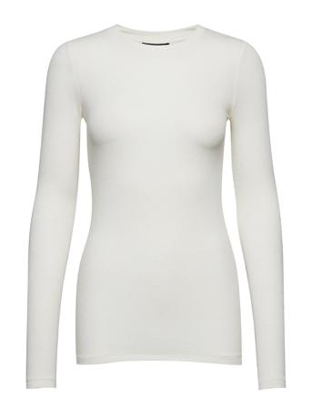 Angela Ls T-Shirt T-shirts & Tops Long-sleeved Vit Bruuns Bazaar