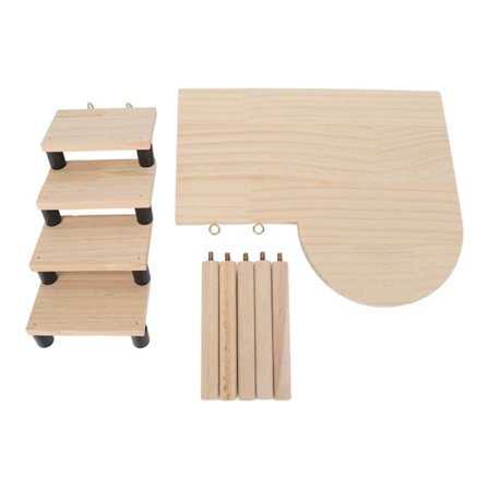 Hamster træplatform og trapper Dejlig sund sød kæledyrs platform med stige til små kæledyr Hamstere marsvin