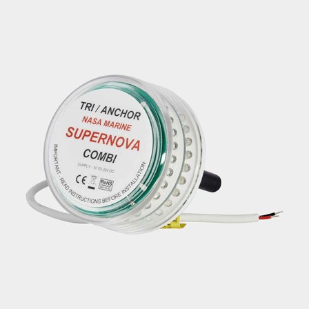 Kombinowana latarnia do montażu na szczycie NASA Marine Instruments Supernova Combi Tri and Anchor, 2.4 W, 10 - 20 V, 112.5°/112.5°/135°/360°, 