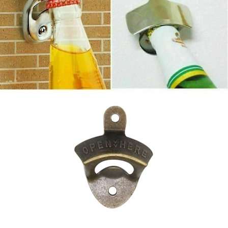 Rustfritt stål restaurant barutstyr veggmontert retro pub flaskeåpner bar blå